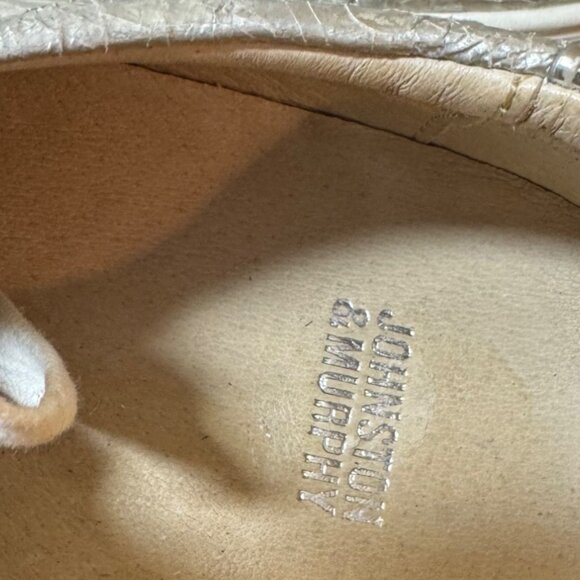 Johnston & Murphy Womens Metallic Textured Lace-Up Sneakers Size 9M - Picture 7 of 8